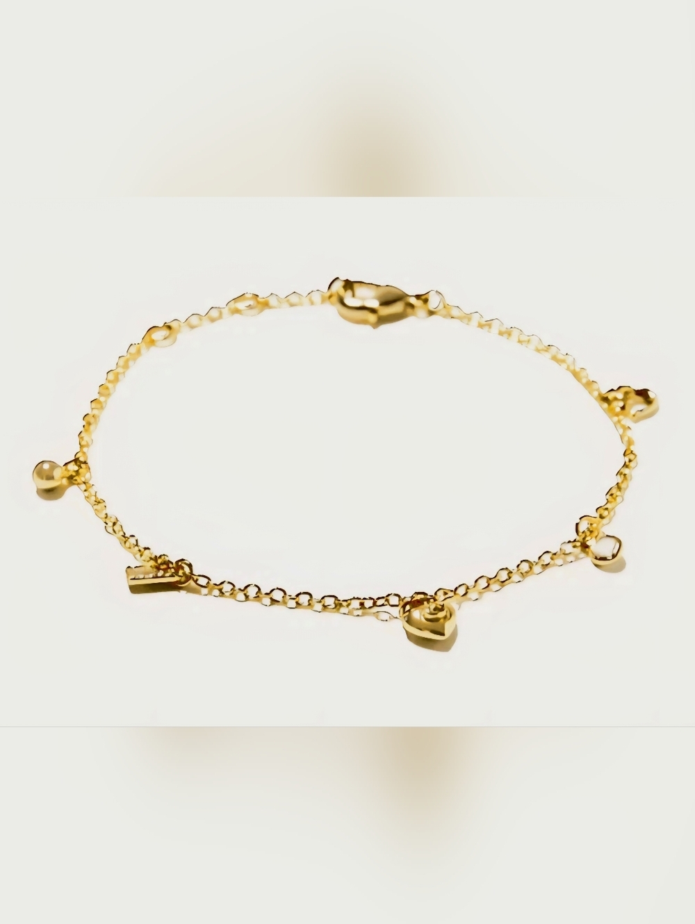 NEW! Coach Women's 14k Gold Plated Charm Bracelet